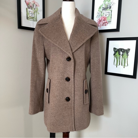 Vintage Calvin Klein Wool Silk Blend Peacoat - Picture 2 of 16